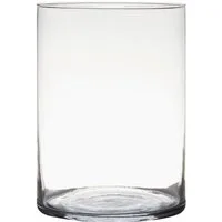 Hakbijl Glass Tischvase Transparente Zylinder Glasvase H25 D18 Deko Vase (1 St)