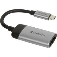 USB Adapter, USB-C Stecker > HDMI Buchse silber/schwarz, 10cm, 4K 60Hz