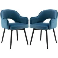 WAHSON OFFICE CHAIRS Esszimmerstuhl 2er Set Drehstuhl Samt Modern Küchenstühle Polsterstuhl
