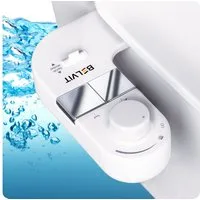Belvit Bidet-Einsatz für Toiletten – Hygienischer WC Bidet Toilettenaufsatz ohne Strom, 1-tlg., einfache Reinigung, Dank Ein-Klick-Demontage, verstellbarer Wasserdruck & selbstreinigende Düse, einfache Montage
