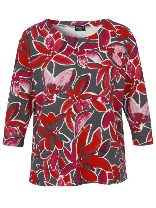 VIA APPIA DUE - Sweatshirt Rundhals 3/4 Arm graphit multicolor - Gr. - 42