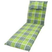doppler® Liegenauflage 5911 200 x 60 x 8 cm Auflage für Liege Kissen Polster Einlage grün, (1 Auflage, 1 St., 1 Auflage), für Gartenliegen UV beständig inkl. Bindebänder und Haltebänder