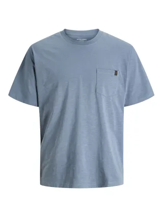 JACK&JONES - JJEDOVER SLUB TEE SS NOOS Blue Mirage - Gr. - M