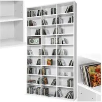 tectake CD-Regal medienaufbewahrung für bis zu 1080 CDs mit 27 Fächern, CD Regal Christel 1-tlg., leichte montage mit stabiler rückwand