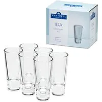 van Well Schnapsglas Ida, 6-tlg., Glas, spülmaschinengeeignet, 4 cl, 6-teilig