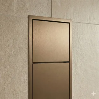 emco WC-Modul asis 150 elox Unterputz, 809 mm, Türanschlag rechts ohne Einbaurahmen,,978303252 978303252