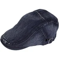 MIRROSI Schiebermütze mit Shirm, Stoff aus Jeans, aus 100% Baumwolle (Outdoor Cap, Flatcap, Feldmütze, Gatsby Cap, Herrenmütze) Atmungsaktiv, Einheitsgröße, Unisex, Damen Herren