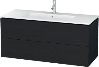 Duravit L-Cube Waschtischunterbau wandhängend Eiche Schwarz Matt 1220x481x550 mm - LC624301616 LC624301616