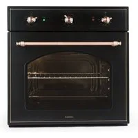 Klarstein Backofen Vilhelmine, mit 2-fach-Teleskopauszug, aushängbare Backofentür für einfache Reinigung, Einbau-Backofen Garzeittimer Grill Vintage Küche