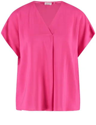 GERRY WEBER Collection - Blusenshirt mit aufspringender Falte magenta - Gr. - 44