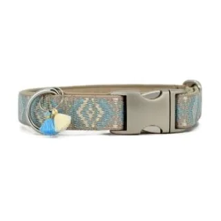 THE DOG IDEA Boho-Chic Halsband Sky XS