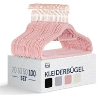 Blumtal Kleiderbügel Rutschfest - Samtoptik - Platzsparend, (100-tlg), Premium inkl. Krawattenhalter, 360° drehbar, Anti-Rutsch Bügel