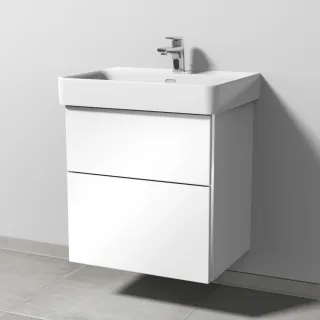 Sanipa 3way Waschtischunterbau zu Laufen Pro S Waschtisch mit 2 Auszügen, Weiß-Glanz BS76678