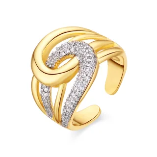 Luxenter Ring mit Zirkonia in 18 Karat Gelbgold – Nava