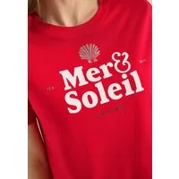 CECIL T-Shirt Sommershirt mit maritimem Wording-Print, Jerseyqualität
