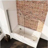 Boromal Badewannenaufsatz Badewannenfaltwand 3-teilig / 2-teilig Duschwand Faltbar für Dusche, Sicherheitsglas, Duschabtrennung