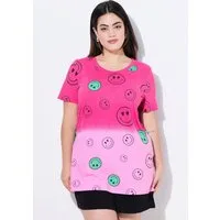 Angel of Style T-Shirt T-Shirt Smiley-Muster Farbverlauf