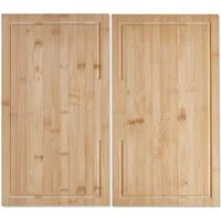 KHG Herd-Abdeckplatte Bambus 2er-Set je 50x28 cm Holz braun, Bambus, (2 tlg)