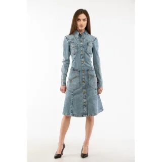 Moschino Mehrfarbiges Baumwoll-Casual-Kleid
