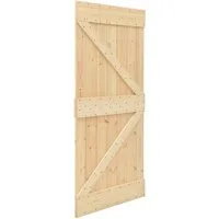 vidaXL Schiebetür Tür NARVIK Natur 90 x 210 cm Massivkiefer (1-St)