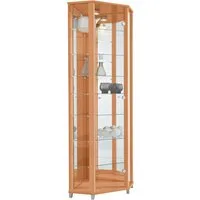 fif möbel Eckvitrine TRIO Höhe ca. 172 cm, ink. Beleuchtung Eckvitrine/Glasvitrine 1x Glastür, perfekt für Sammler, Sammlervitrine