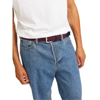 Jack And Jones - Gürtel für Herren, geflochten, Leder (Marineblau)