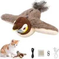 FELIXLEO Tier-Intelligenzspielzeug Interaktives USB Katzenspielzeug Vogel mit Katzenminze Aufladbar, (1-tlg)