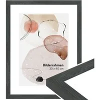 WANDStyle Bilderrahmen H300, Grauer Bilderrahmen 50x70 Holz, Moderner Fotorahmen Grau 50x70 cm