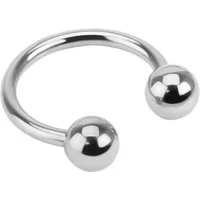 viva-adorno Nasenpiercing Hufeisen Piercing Edelstahl Kugeln Lippenpiercing Augenbrauenpiercing, Hufeisen Ring für Septum, Lippe, Augenbraue