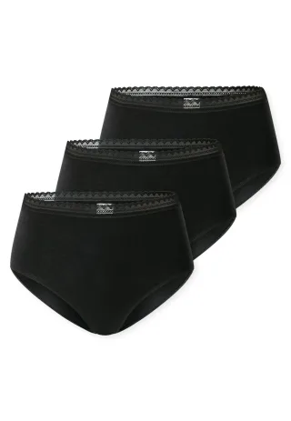 SCHIESSER - 3PACK Midi schwarz - Gr. - 40