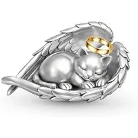 Gnoce Bead Gnoce Charm Katze in Flügel KJC201