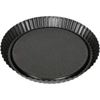 BURI Backform Tortenboden-Backform 28cm aus Schwarzblech Tarteform Obsttortenboden K