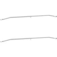 vidaXL Halterung Planehalterung für Anhänger 2 Silber 102-155 cm Aluminium
