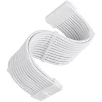 Netzteil-Verlängerungskabel SST-PP07E-MBW-V2, 24pin ATX weiß, 30cm