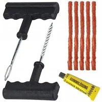 VERK GROUP Reifen-Reparaturset Reifenreparatur Set 8‑tlg Auto Motorrad Pannenset Flickzeug, Set, 1-St., Setumfang 8 Teile, Anwendung schlauchlose Reifen, Werkzeuge manuell, Kompakt, mobil