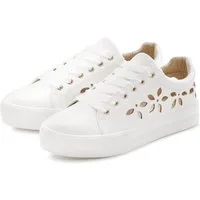 LASCANA Sneaker mit kleinen Cut-Outs, Schnürhalbschuhe, Freizeitschuhe VEGAN