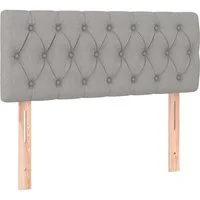 vidaXL Bett Kopfteil Hellgrau 90x7x78/88 cm Stoff (1-tlg)