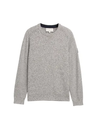 Tom Tailor - Strickpullover aus Baumwolle beige offwhite multicolor - Gr. - XL