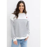 bonprix Sweatshirt Oversize Passform, gestreiftes Design im bretonischen Stil