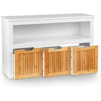 ONVAYA Sideboard mit Rollboxen - Bücherregal-Kuscheltier Aufbewahrung