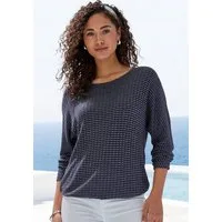 Vivance Langarmshirt aus sommerlicher Strickqualität mit Gummizug im Bund