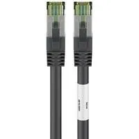 CAT 8.1 Patchkabel, S/FTP (PiMF) schwarz, 0,25 Meter