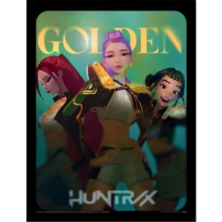 K-Pop Demon Hunters - "Golden" Gerahmtes Poster (Bunt)