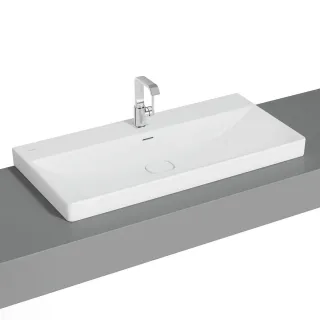 VitrA New Metropole Aufsatzwaschtisch wandgebunden rechteckig 100 x 47 cm,7529B401-7211 7529B401-7211