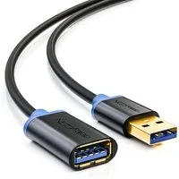 deleyCON deleyCON 1,5m USB3.0 Verlängerungskabel 5Gbit USB A-Stecker zu USB-Kabel