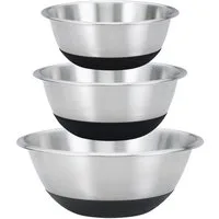 KING Schüssel Black Steel, Edelstahl, (Set, 3-tlg), für den täglichen Gebrauch