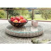 Destiny Drehteller LUNA, Aluminium, Polyrattan