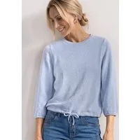 STREET ONE Rundhalsshirt 3/4-Arm Shirt im Strick-Look