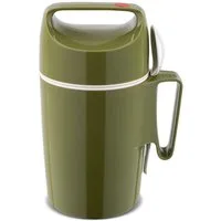 ROTPUNKT Thermobehälter 0,85 ml Speisegefäß I langanhaltender Geschmack I hochwertig, (olive), hochwertiger Glaseinsatz, bruchsicher