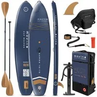 Movino SUP-Board MOVINO GARDA 2in1 Set geschweißte Kanten Traglast 150 kg, All-Round, (Board, Rucksack, Pumpe, Leine, Finne, Paddel, Kajaksitz, Reparaturset)